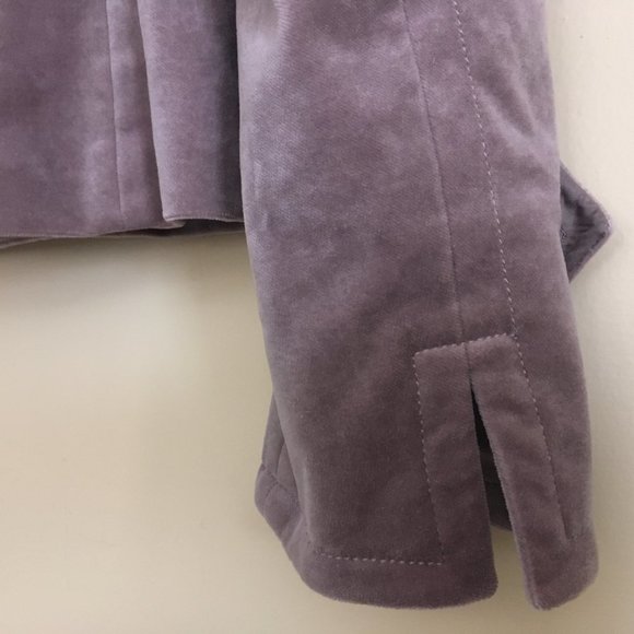 Akris Punto Dusty Rose Stretch Velvet Zip Blazer Jacket 4 Quiet Luxury Old Money - Picture 5 of 10